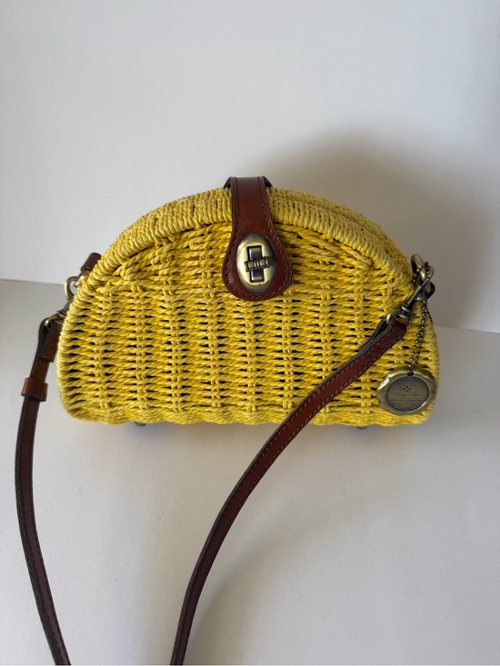Patricia Nash Handbags - Patricia Nash Wicker Bonelle Dome Crossbody bag Yellow